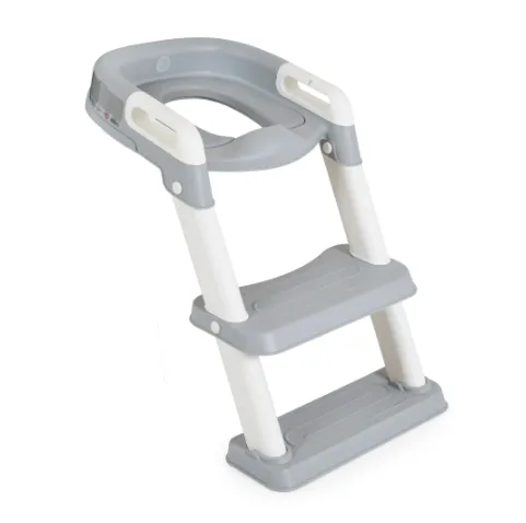 Colac pentru WC copii cu scară Moni Lifty Grey, 12 luni+