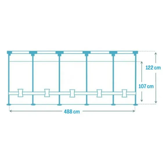 INTEX, CHEVRON PRISM FRAME PREMIUM POOL 488 x122 cm, 19156 L, cadru metalic INTEX, CHEVRON PRISM FRAME PREMIUM POOL 488 x122 cm, 19156 L, cadru metalic