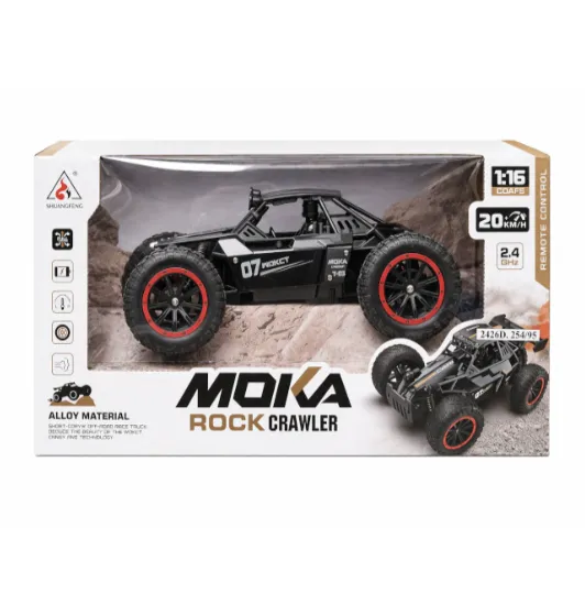 Mașină Rock Crawler 1:16 cu telecomanda, cu abur, neagră, cod 2426D