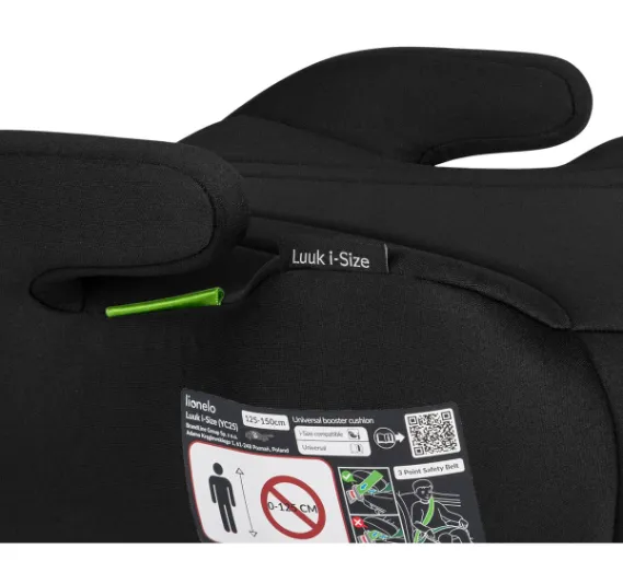Inaltator auto-buster 125-150 cm (i-Size) Lionelo Luuk Black Inaltator auto-buster 125-150 cm (i-Size) Lionelo Luuk Black