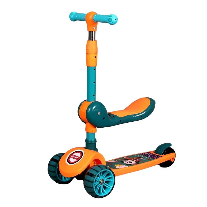 Самокат с сиденьем (подсветка колес, музыка) Арт. 11990