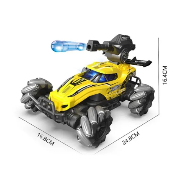 Mașină „Stunt” scara 1:16 cu 2 telecomenzi (ceasuri) și gloanțe de apă, alimentată cu baterii SBY264-3B