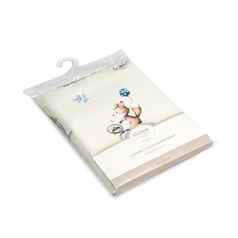 Lenjerie de pat pentru copii Perina Friends (FD3-01.1) Gri-oliva Lenjerie de pat pentru copii Perina Friends (FD3-01.1) Gri-oliva