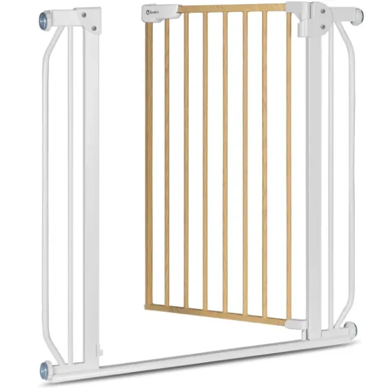 Poarta de siguranta Lionelo Truus Slim White Natural, 75-105 cm Poarta de siguranta Lionelo Truus Slim White Natural, 75-105 cm