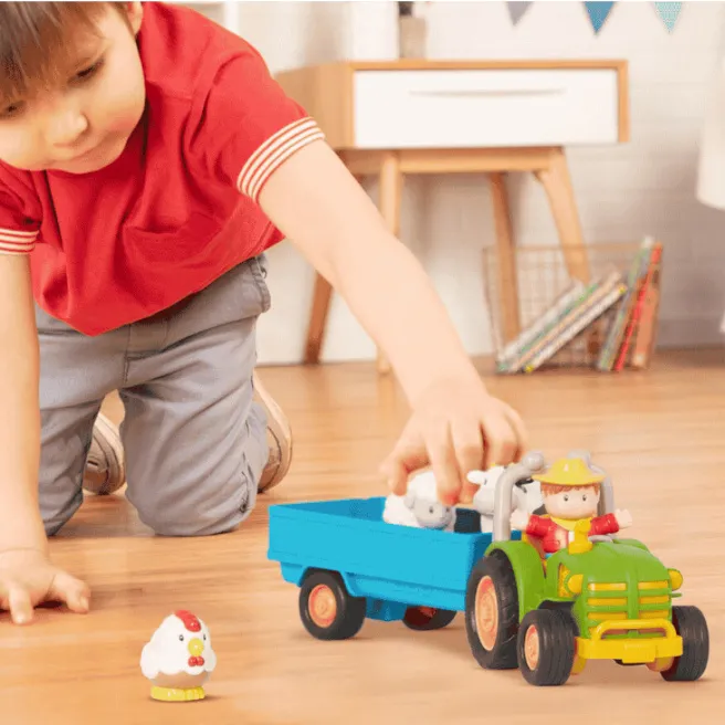 Tractor Battat cu animale, cu lumină și sunet, cod 2001D Tractor Battat cu animale, cu lumină și sunet, cod 2001D