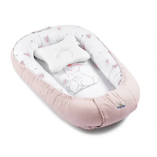 Babynest pentru bebeluș PM Premium Iepuraș Roz