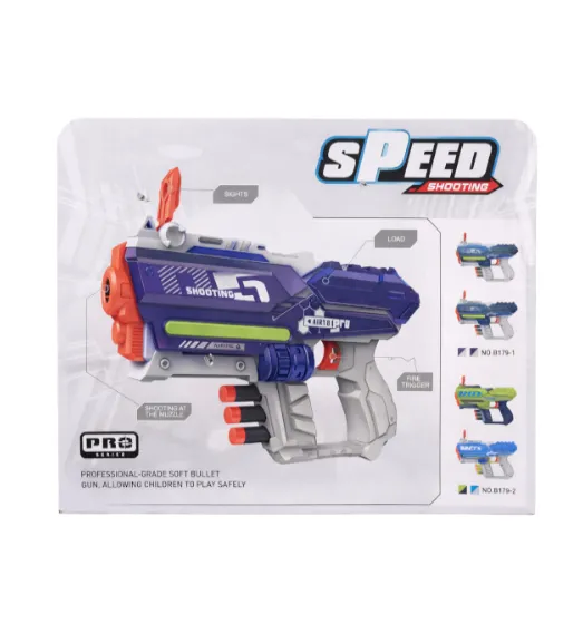 Pistol cu gloanțe moi EVA, albastru, cod 962154 Pistol cu gloanțe moi EVA, albastru, cod 962154