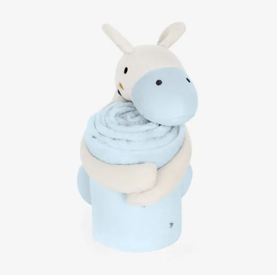 Păturică cu jucărie Kikkaboo Stripy Friends Blue, 70x100 cm Păturică cu jucărie Kikkaboo Stripy Friends Blue, 70x100 cm