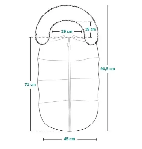 Husa de iarna pentru carucior Lionelo Frode Grey Dove, 90x45 cm Husa de iarna pentru carucior Lionelo Frode Grey Dove, 90x45 cm