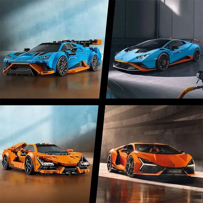 Constructor LEGO Speed Champions Lamborghini Revuelto și Huracán STO, art. 77238 Constructor LEGO Speed Champions Lamborghini Revuelto și Huracán STO, art. 77238
