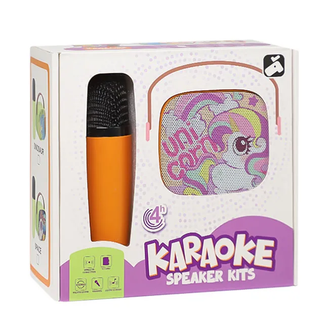 Karaoke pentru copii cu microfon, portocaliu, cod 910087 Karaoke pentru copii cu microfon, portocaliu, cod 910087