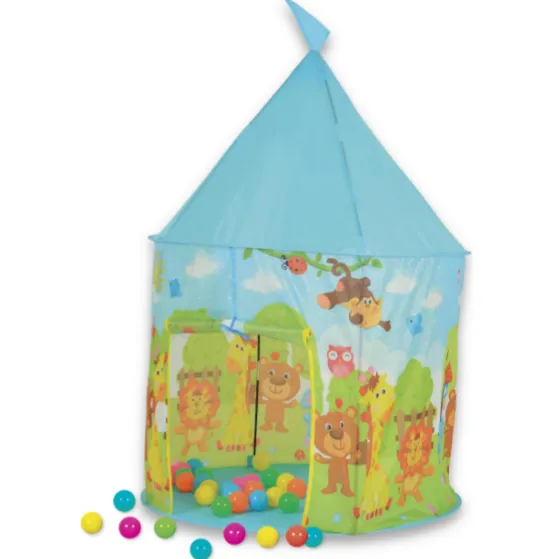 Cort pentru copii Moni Yurt cu 25 bile Blue