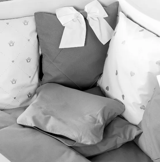 Lenjerie de patut 8 piese PMPerne Gri Lenjerie de patut 8 piese PMPerne Gri