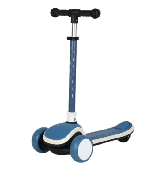 Trotinetă pentru copii cu 3 roți luminoase, platformă cu muzică și lumini, ghidon cu lumini, albastru, RTM Scooter (41943)