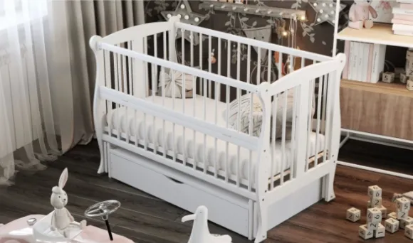 Patuc Dubok Grazia Alb pe balansoar cu sertar