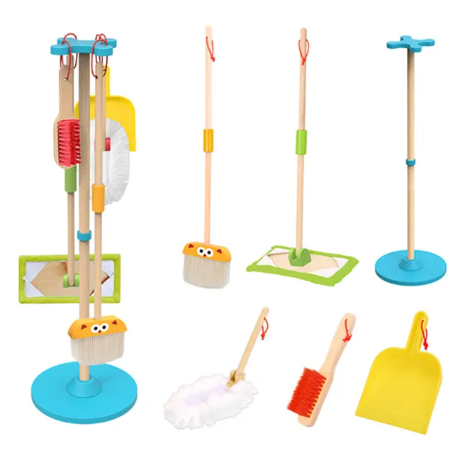 Set pentru curățenie din lemn, cod 57356 Set pentru curățenie din lemn, cod 57356