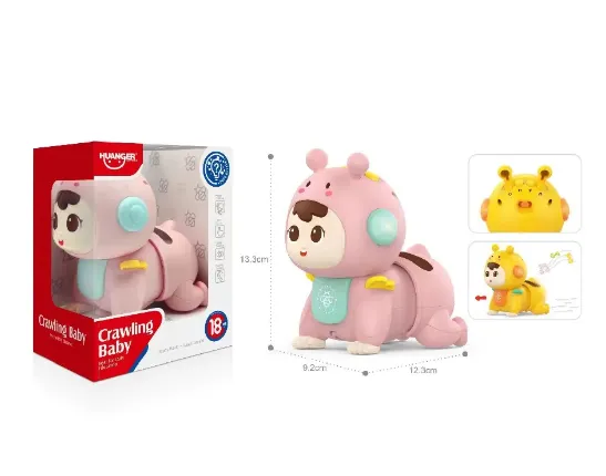 Кукла-ползучая пчела (розовая) со светом и музыкой