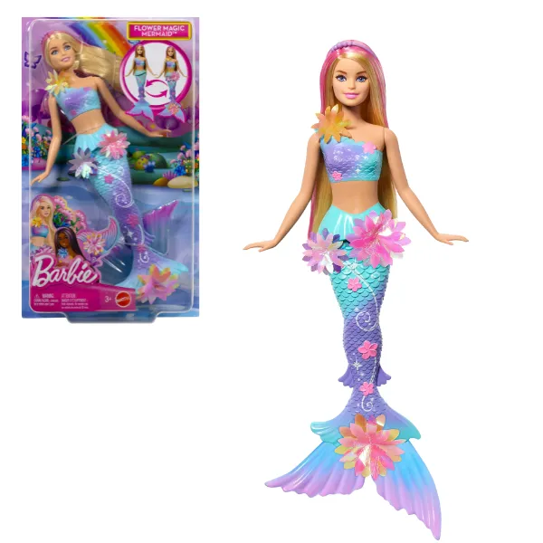 Păpușă Barbie „Sirena magică”, blondă