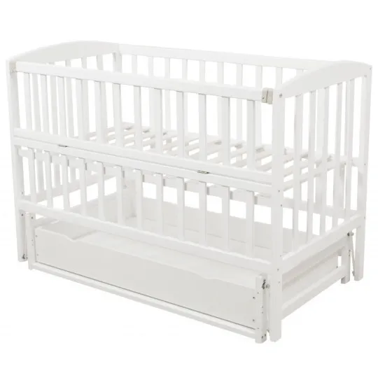 Pătuţ Eucalyptus Bimbi Premium (DS-1301) Alb