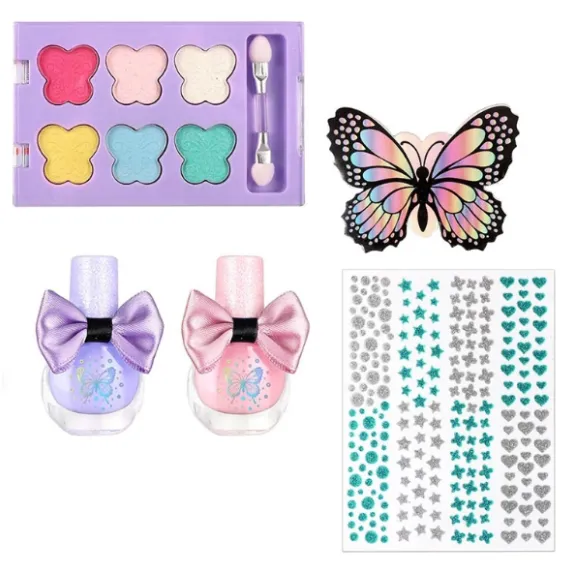 Set de machiaj și manichiură „Fluture: stil și strălucire” Set de machiaj și manichiură „Fluture: stil și strălucire”