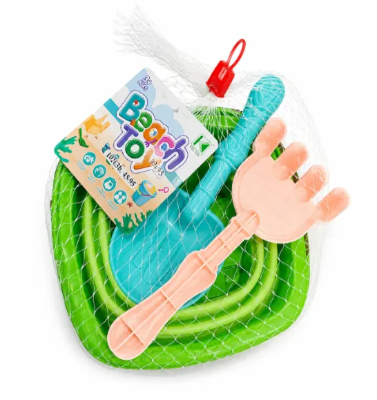 Set de plajă cu găleată pliabilă, 3 piese, verde, KZ-6488-3, cod 10203