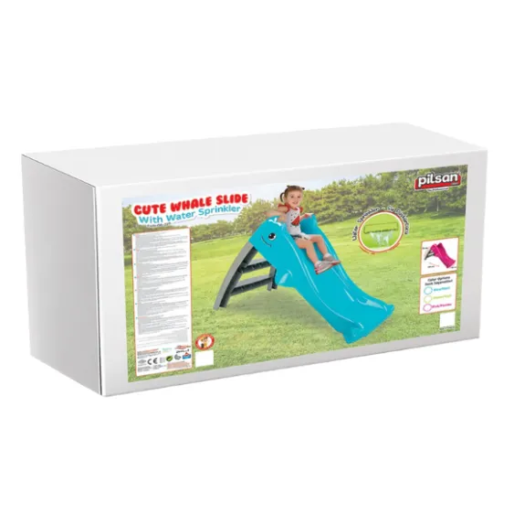 Tobogan „Balenă drăguță” cu stropitoare de apă, în as. Tobogan „Balenă drăguță” cu stropitoare de apă, în as.