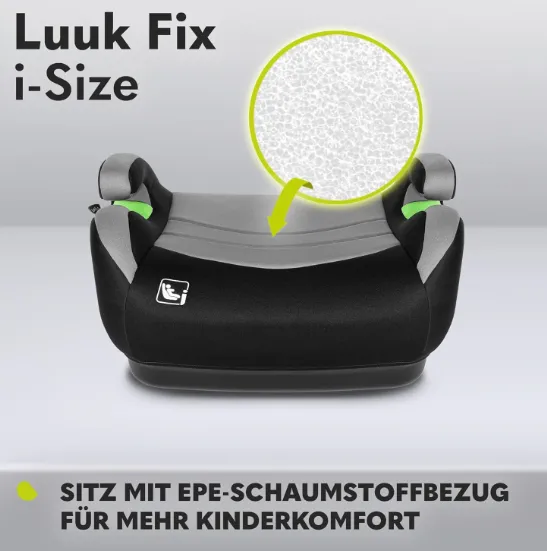 Inaltator auto - buster 22-36 kg Lionelo Luuk Fix i-size Grey Stone Inaltator auto - buster 22-36 kg Lionelo Luuk Fix i-size Grey Stone