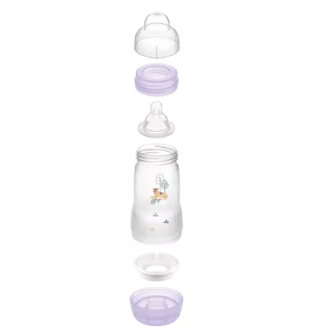 Biberon cu sistem anti-colic din plastic MAM Perfect Start Planet Love Unisex, 320 ml Biberon cu sistem anti-colic din plastic MAM Perfect Start Planet Love Unisex, 320 ml
