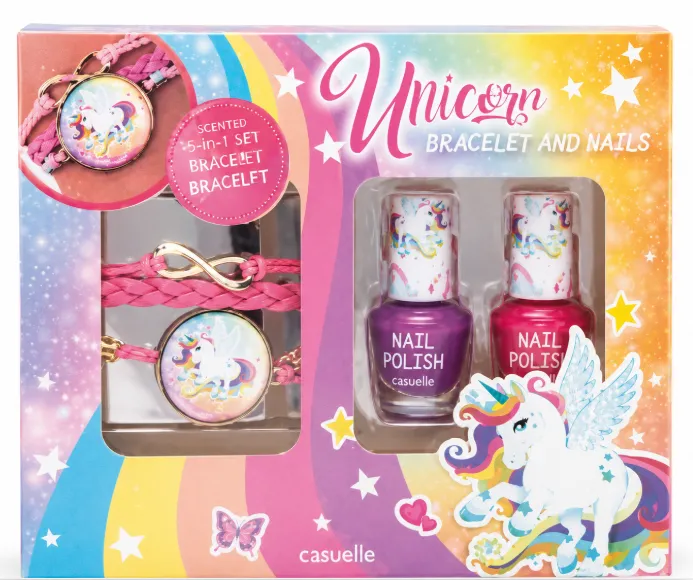 Set cadou pentru unghii Casuelle Unicorn cu bratara, 81.489.00