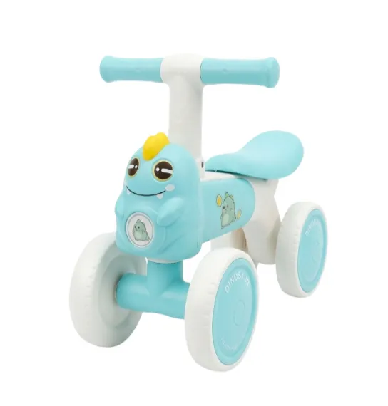Bicicletă pentru copii fără pedale cu 4 roți, „Dinozaur” albastră, cod 990159 Bicicletă pentru copii fără pedale cu 4 roți, „Dinozaur” albastră, cod 990159