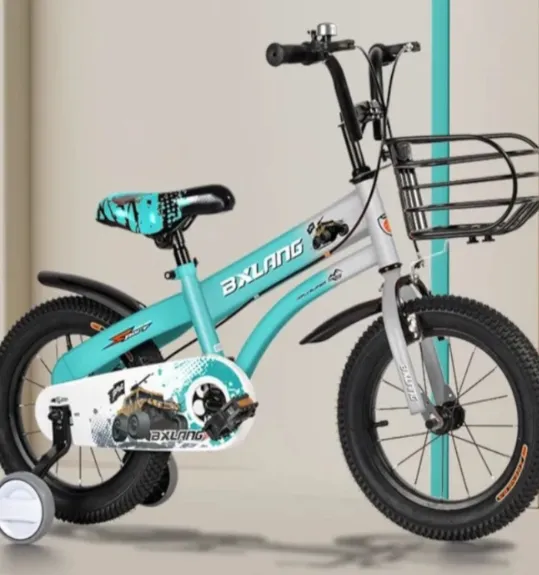 Bicicletă pentru copii cu 4 roți, 16 inch, verde, cod 2305D Bicicletă pentru copii cu 4 roți, 16 inch, verde, cod 2305D