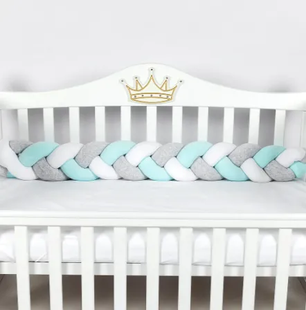 Apărătoare pătuț PM Cosiță Turcoaz (1 piesă), 120x15 cm