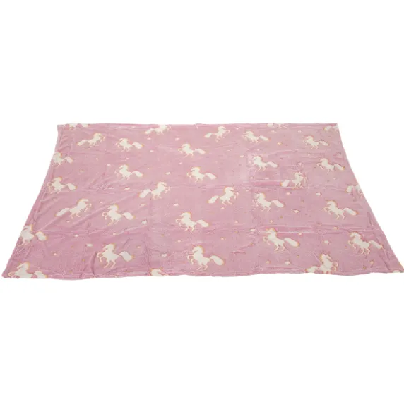 Pătură pentru copii care luminează în întuneric, cu unicorn Pătură pentru copii care luminează în întuneric, cu unicorn
