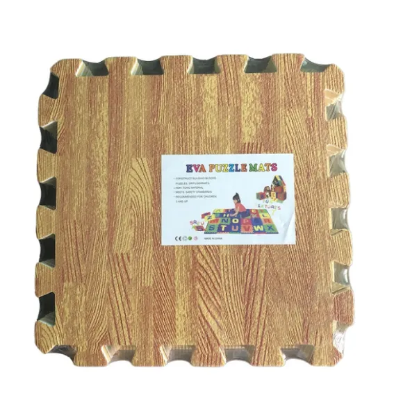 Covoraș de joacă pentru copii „Imitație de laminat”, 9 elem.